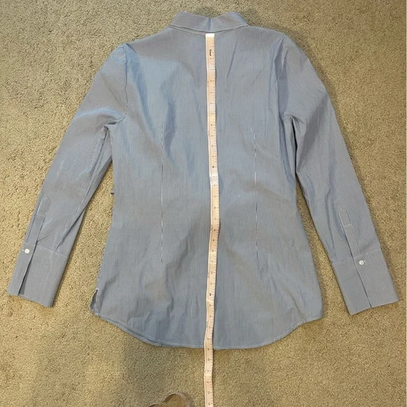 White House Black Market Button Down Top with Front Tie - Picture 6 of 7